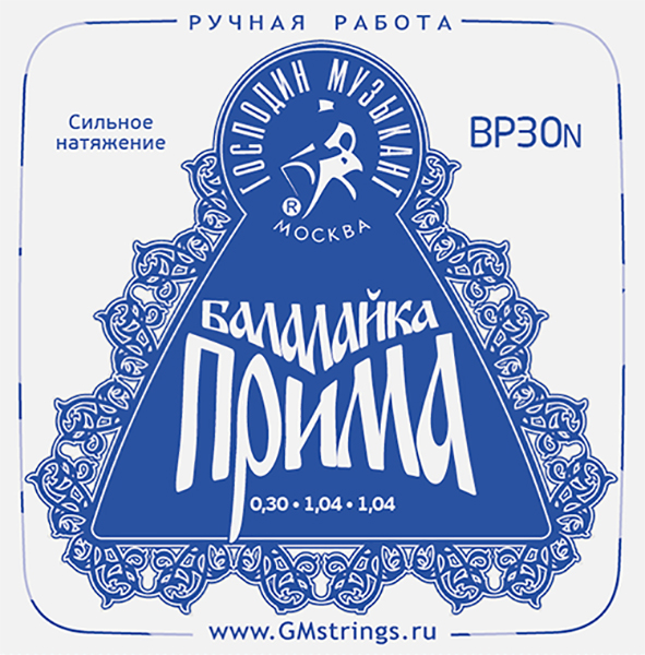 PROFI Комплект струн для балалайки прима, сталь нейлон, Господин Музыкант